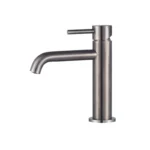 Wastafelmengkraan Slimline rond Gun Metal