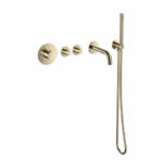 Badset inbouw deluxe Goud Geborsteld