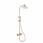 Doucheset opbouw Goud Geborsteld met geribbelde knop