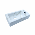 Fontein Keramiek Marmerlook Wit Qubic Mini