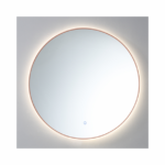Ronde spiegel Brons met LED verlichting, 3 kleur instelbaar & dimbaar
