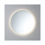 Ronde spiegel Goud Geborsteld met LED verlichting, 3 kleur instelbaar & dimbaar