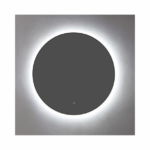 Ronde spiegel Mat Zwart met LED verlichting, 3 kleur instelbaar & dimbaar incl. spiegelverwarming