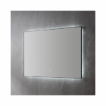 Spiegel decor Mat Zwart met indirecte LED verlichting, 3 kleur instelbaar & dimbaar