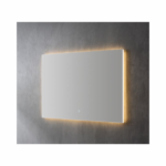 Spiegel decor met indirecte LED verlichting, 3 kleur instelbaar & dimbaar incl. spiegelverwarming