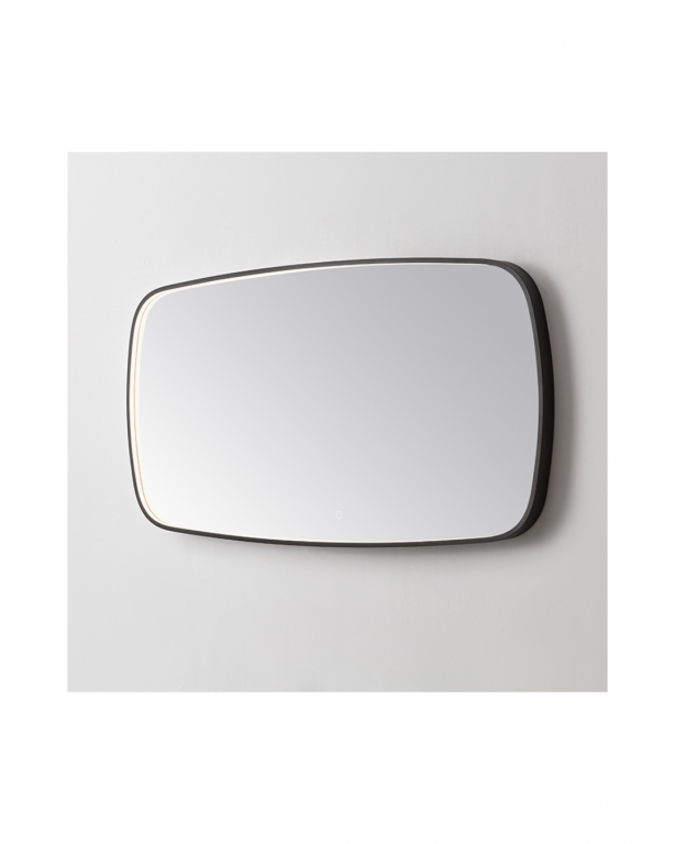 Spiegel element Mat Zwart met LED verlichting, 3 kleur instelbaar & dimbaar incl. spiegelverwarming - Afbeelding 2