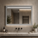 Spiegel met LED verlichting en onder verlichting