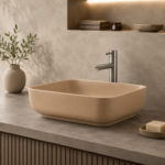 Waskom Keramiek Minerva Color Line Mat Zand Beige