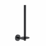 Reserve wand toiletrolhouder rond Mat Zwart voor 2 wc-rollen