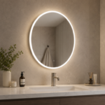 Ronde spiegel met LED verlichting, 3 kleur instelbaar & dimbaar