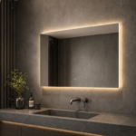 Spiegel decor met indirecte LED verlichting, 3 kleur instelbaar & dimbaar