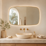 Spiegel element Goud Geborsteld met LED verlichting, 3 kleur instelbaar & dimbaar