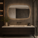 Spiegel element Gun Metal met LED verlichting, 3 kleur instelbaar & dimbaar