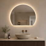 Spiegel horizon met LED verlichting, 3 kleur instelbaar & dimbaar incl. spiegelverwarming