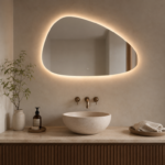 Spiegel Organic met indirecte LED verlichting, 3 kleur instelbaar & dimbaar incl. spiegelverwarming