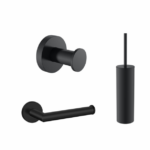 Toilet accessoireset rond Mat Zwart