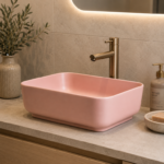 Waskom Keramiek Minerva Color Line Mat Pastel Roze