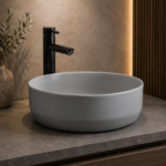 Waskom Keramiek Rond Victoria Color Line Mat Licht Grijs