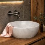 Waskom Marmer Rond Imperial White